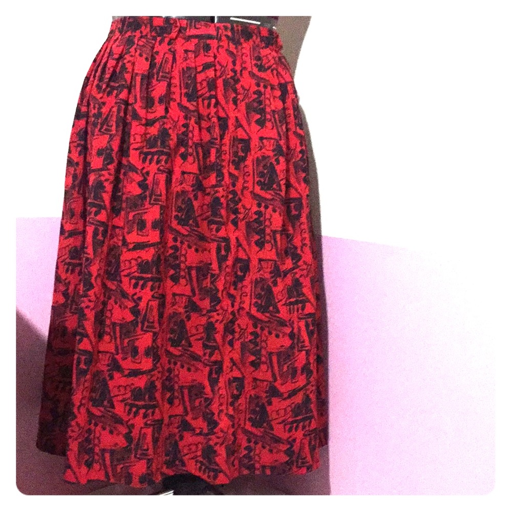 VTG. long pleated skirt